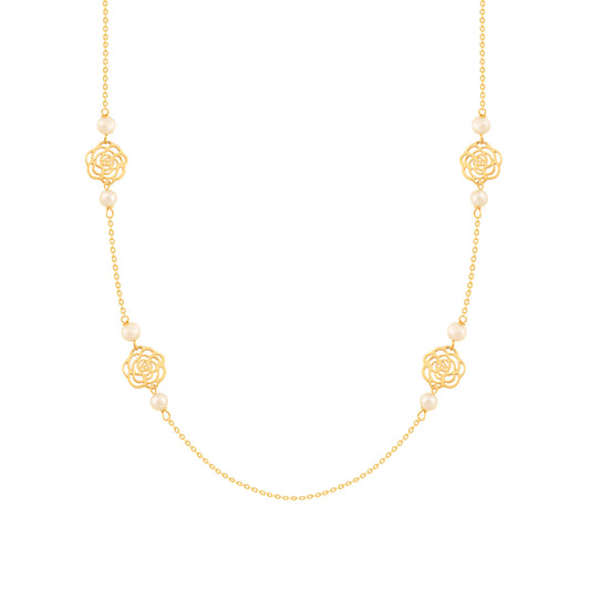 قلادة الزهور واللؤلؤ