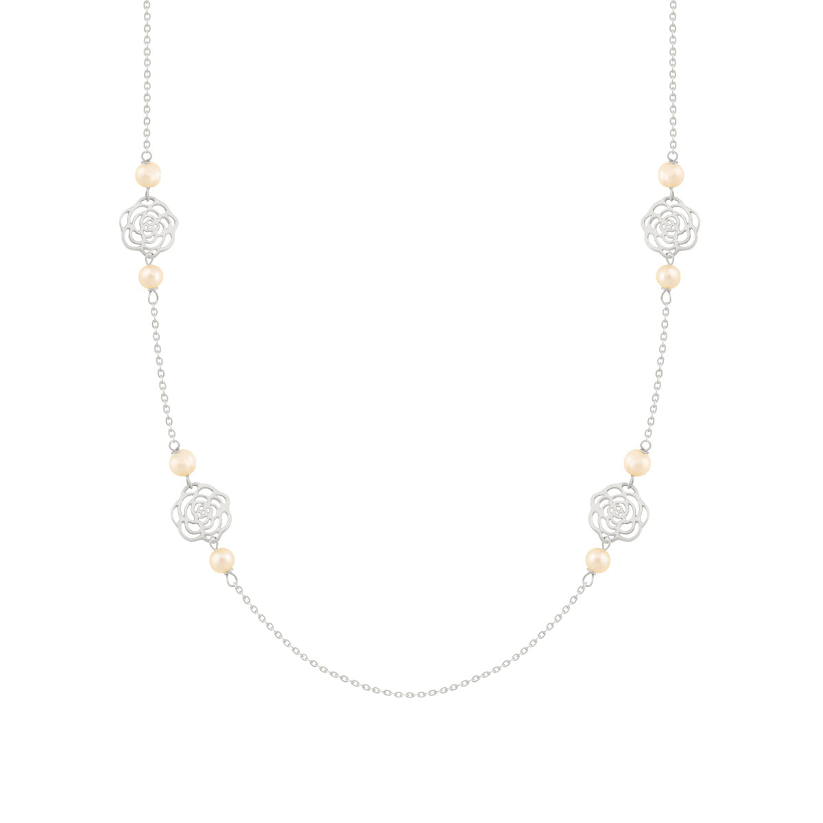 قلادة الزهور واللؤلؤ