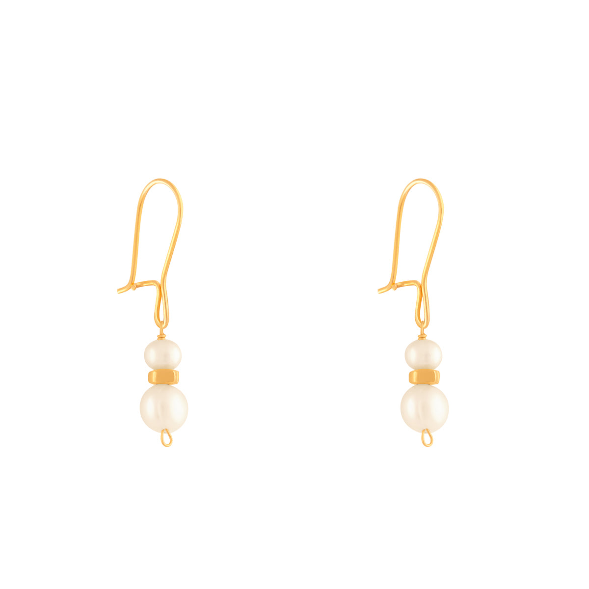 Pearl and Nut Drop Earrings