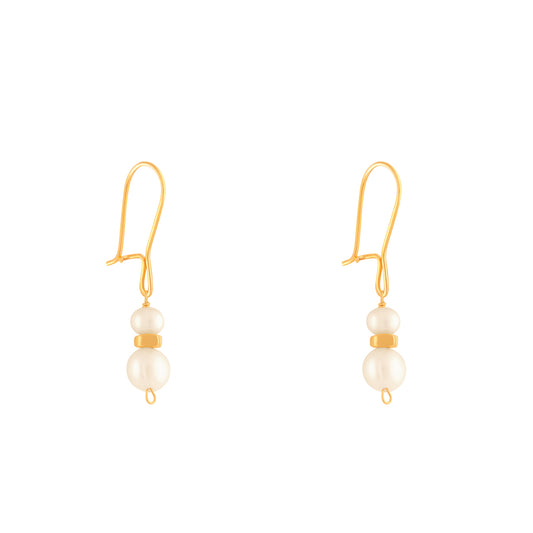 Pearl and Nut Drop Earrings