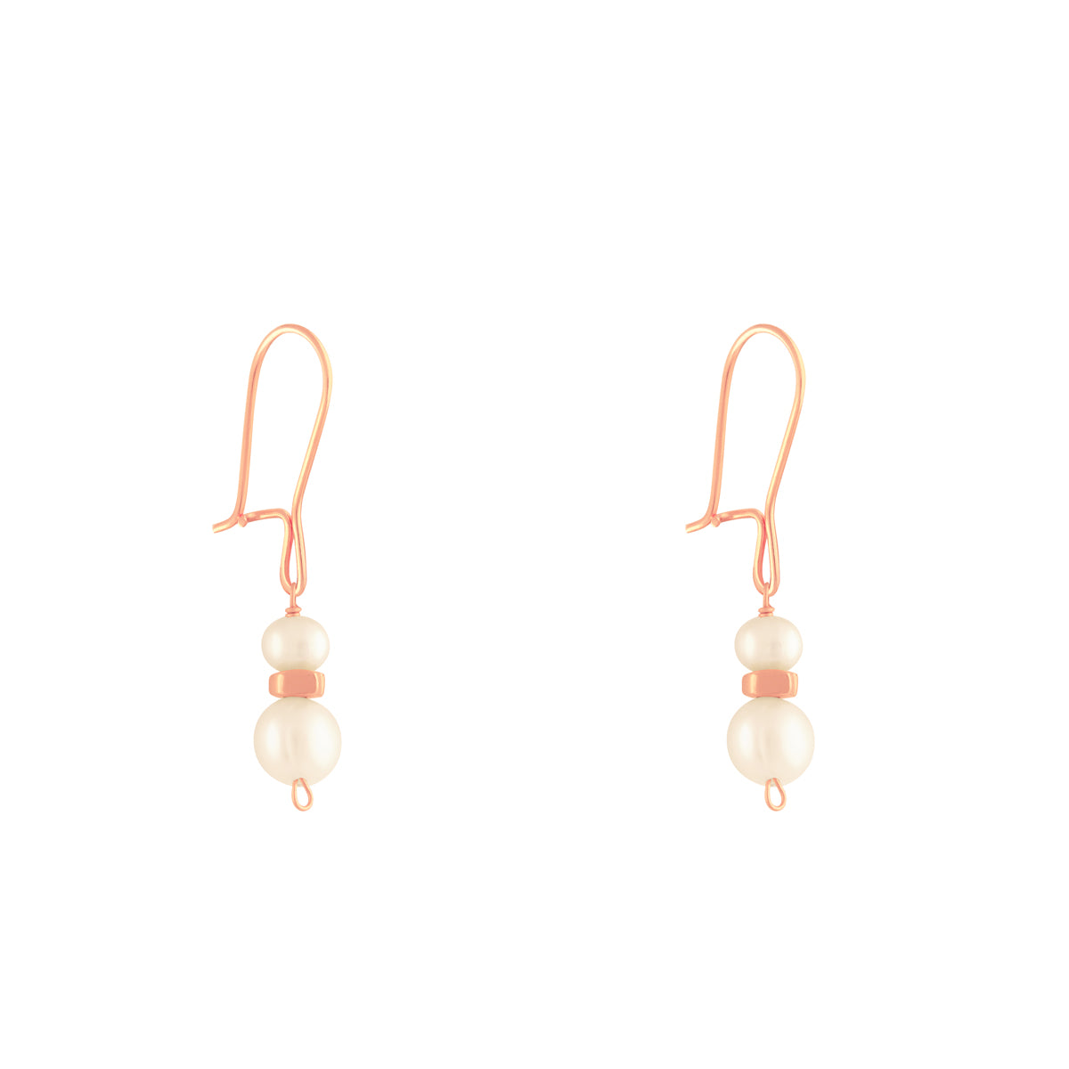 Pearl and Nut Drop Earrings