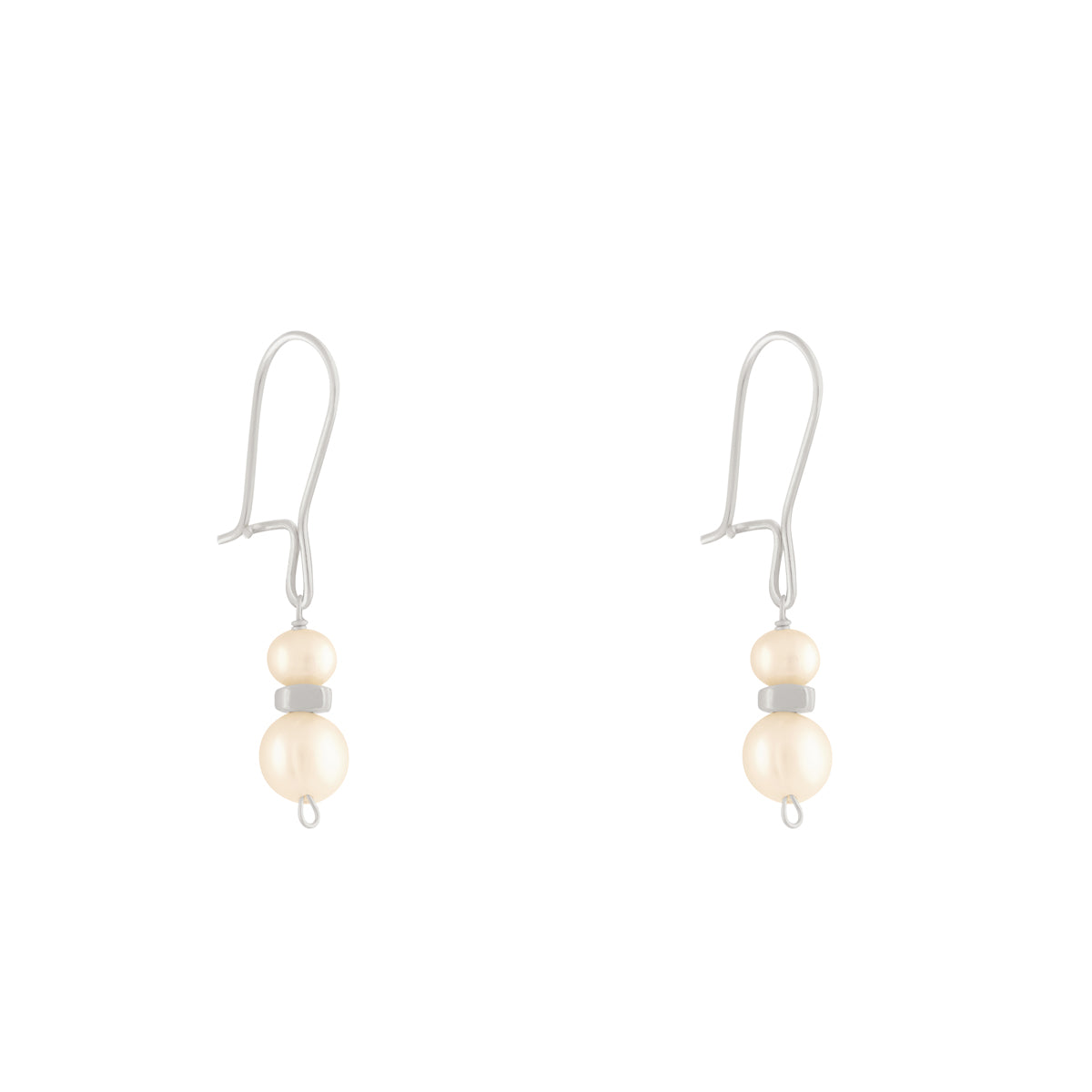 Pearl and Nut Drop Earrings