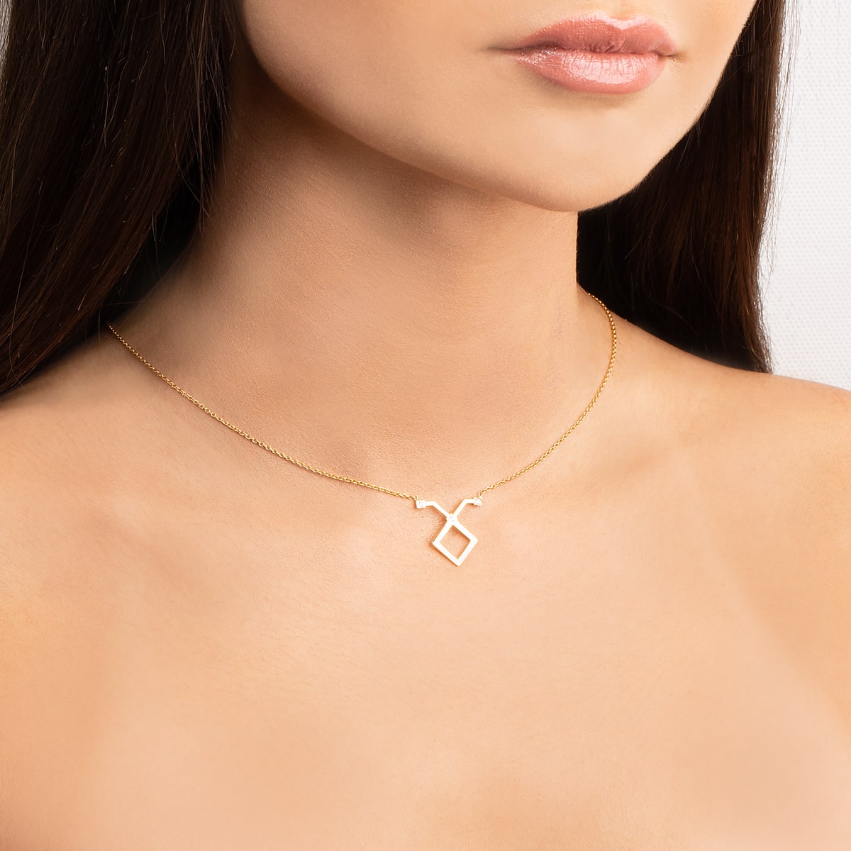 Taurus Zodiac Sign Diamond Necklace