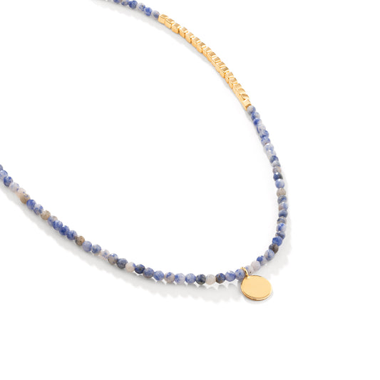 Circle And Cube Stone Necklace