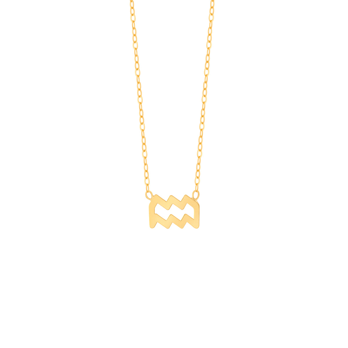 Aquarius Zodiac Sign Necklace