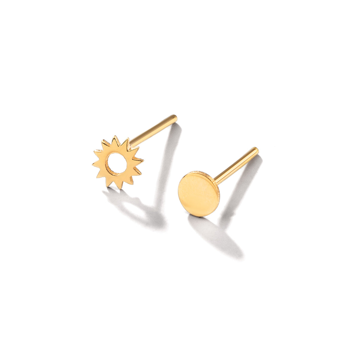 Moon & Sun Stud Earrings