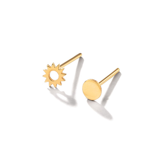 Moon & Sun Stud Earrings