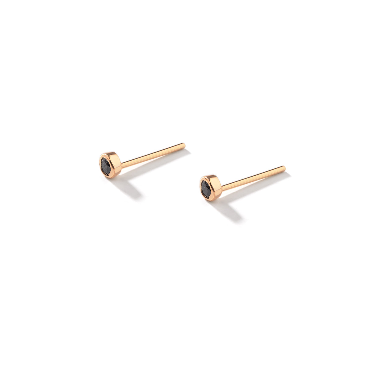 Black Luna Stud Earrings